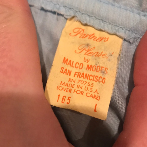 Vintage Off-the-shoulder Light Blue Top - Picture 4 of 5